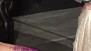 Mistress Teases Cross-dressing Masochist with Cane and Hot Wax and Uses Nipple Clips to Enlarge and Train His Nipples