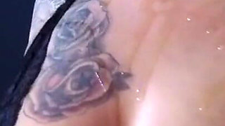 Pretty new MILF gets oiled and fucks her pussy