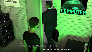 In Security: Silly Girl with Big Tits and Ass Is Sucking off Mr. Big Dick Boss Man in His Office - Episode 7