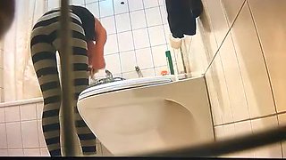 Teen in Bathroom Shower