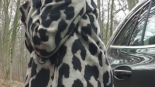 Julie naked in the forest