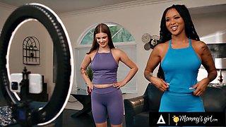 Sky Wonderland Pounds Muscled Stepmom Cali Sweets After Spotting Her Ripped Leggings in Gym