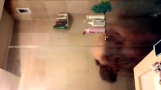 curvy stepmom 51 shaving her pussy in the shower
