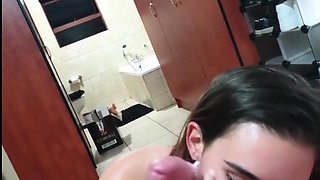 Step-daughter Swallows Step-dad's Cum - Amateur POV Blowjob