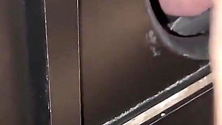 Giving Blowjob to Stranger at Gloryhole Today in Front of the Tame Cuckold