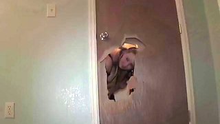 Throat and pussy banged college slut toys her clit