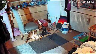 Cam Catches MILF Using Her Fuck Machine