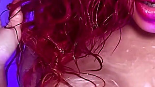 Shower Demoness Covered in Spit & Cum