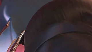 Overwatch D.va Bad Girl Academy - Ruins Test, Takes Mentor’s Cock Deep in Ass