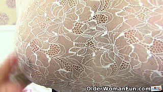 English Mature Alexa Looks Delicious in Her See-through Outfit