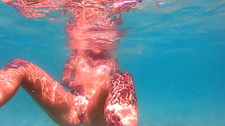 Tiny redhead outdoor masturbation