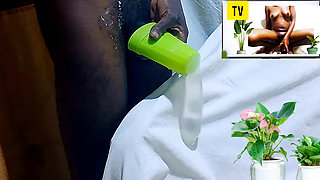 How I fucked and enjoyed sexual moment with a condom filled with water and orgasms while watching wet hot pussy masturbating!