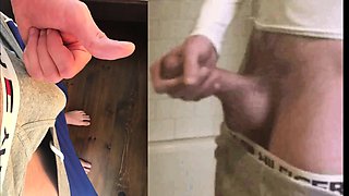 JV Football Stud pulls undies down to let his large dong out