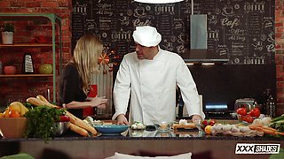 Apolonia Lapiedra Cooks Up Steamy Passion in Kitchen Show