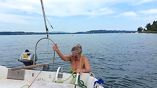 Granny Goes Swimming in a Sexy Swimsuit!