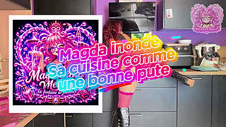 Magda the Squirt Queen Dildos and Floods Her Kitchen - Squirt Solo Extreme