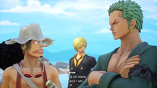 Naked mod gameplay of One Piece Odyssey featuring big ass Nami