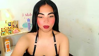 Jerking off shemale tranny solo play