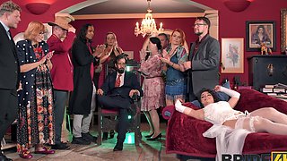 Hot bride Lola Danger rides cock on her wedding day