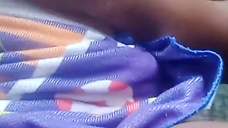 Squeezing My Tits Sqauting Peeing Outdoors