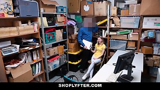 Tiny Teen caught sneaking and stealing gets screwed