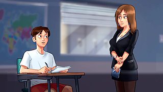 Steamy session with my French teacher in summer vibes