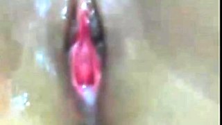 Fisting Squirting Show on Webcam with Cucumber