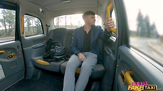 Female Fake Taxi - Fucking The Bank Trader - Brunette in Stockings Billie Star