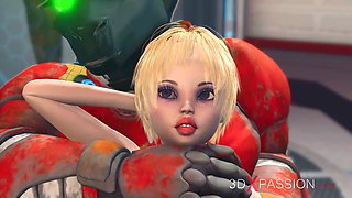Extreme deepthroat, 3d alien sex, huge alien cock