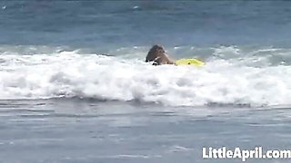 Sensuous Little April's small tits video