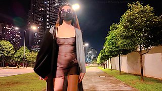 Amateur french guy public jerking