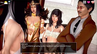 Spicy milf exhibitionist in a wild public manga scene