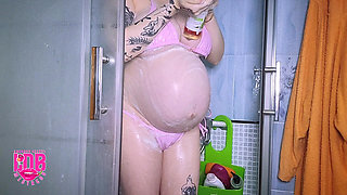 Shower Time - 9 Months Pregnant