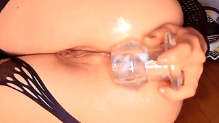 I'm Giving You a Close-up to the Inside of My Asshole with That Clear Tunnel Plug. Why Not Fist Myself a Little at the End