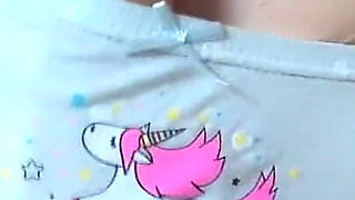 Masturbation in My Unicorn Panties Under My Jeans Then I Finger Myself and Dildo My Ass