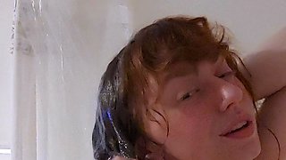 SMALL TIT BRUNETTE TATTOOED TEEN GIRLFRIEND CAUGHT IN SHOWER