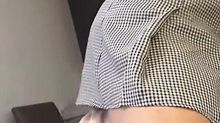 Smiling Rental Car Clerk Gets Pulled Into a Private Moment That Ends in a Creampie Finish