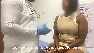 Doctor slides his big cock deep inside patient's wet pussy