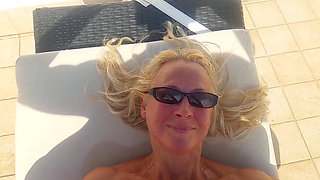 Amateur Blonde Mature Wife Enjoys It Outdoors