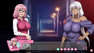 Oral action in a manga visual novel featuring big boobs and tons of fun