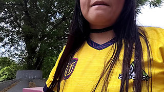 Hot Colombian woman having sex with a hot handsome French man