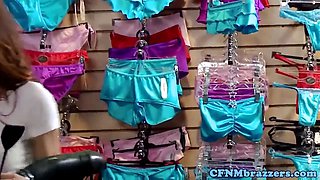 Femdom inked squirter in 3 way