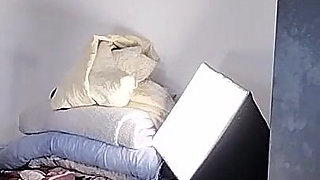 Sexy Latina Tries on and Cuts Clothes. Sexy Latina with Hairy
