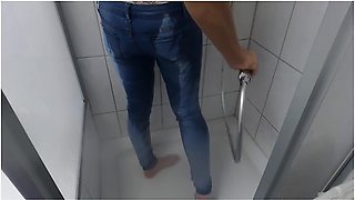 Pissing In Jeans Then Taking A Shower