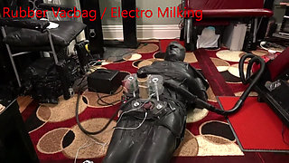 Latex Vac Bag & Electro Venus 2000 Milking in The Dungeon of Lady Diva Cane