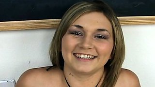 Latin Teen Blowjob POV with Cumshot On Her Chin