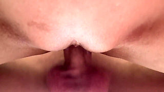 Extreme Close up Juicy Asian Pussy Penetration