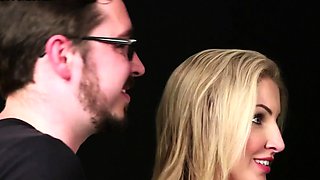 Office CFNM sluts giving BJ to pathetic