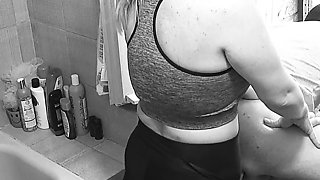 No Mercy POV Bathroom Pegging – Wife Pounds His Ass Until