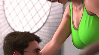 Beautiful Office MILF Fucked and Creampied by a Nerdy Errand Boy